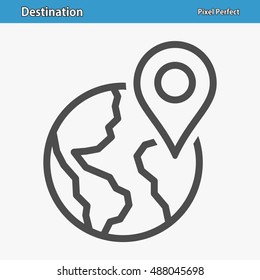 Destination Icon. Professional, pixel perfect icons optimized for both large and small resolutions. EPS 8 format. 12x size for preview.