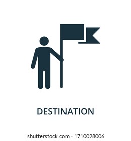 Destination icon. Simple element from navigation collection. Filled Destination icon for templates, infographics and more.