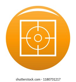 Destination icon. Simple illustration of destination vector icon for any design orange