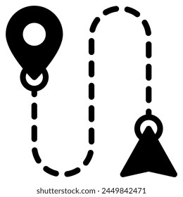 destination icon solid line style, suitable for web and mobile app.