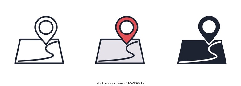 plantilla de símbolo de icono de destino para el logotipo de colección de diseño gráfico y web ilustración vectorial