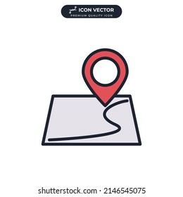 destination icon symbol template for graphic and web design collection logo vector illustration