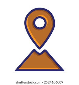 destination icon. travel and journey. flat design style. suitable for tourism, web and etc. vector design template