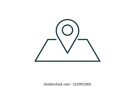 
Destination icon. Travel and navigation usage. Vector illustration