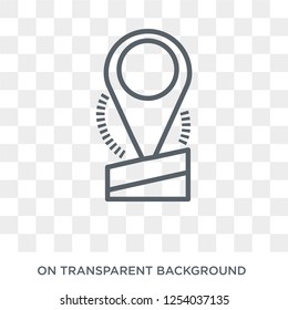 Destination icon. Trendy flat vector Destination icon on transparent background from Maps and Locations collection. High quality filled Destination symbol use for web and mobile