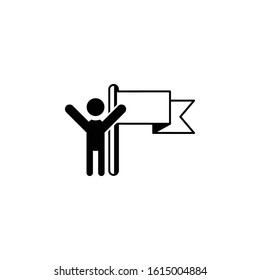 destination icon vector black illustration