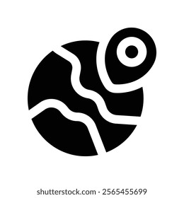 destination icon. vector glyph icon for your website, mobile, presentation, and logo design.