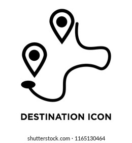 Destination icon vector isolated on white background, Destination transparent sign , navigation symbols