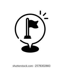 Destination icon vector stock illustration