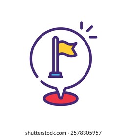 Destination icon vector stock illustration