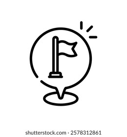 Destination icon vector stock illustration