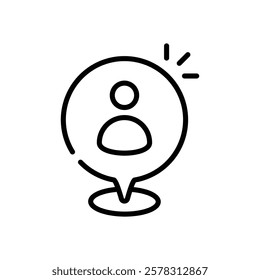 Destination icon vector stock illustration