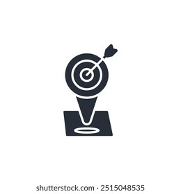 destination icon. vector.Editable stroke.linear style sign for use web design,logo.Symbol illustration.