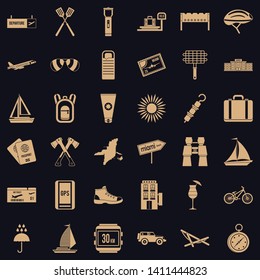 Destination icons set. Simple style of 36 destination vector icons for web for any design