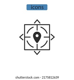 destination icons  symbol vector elements for infographic web