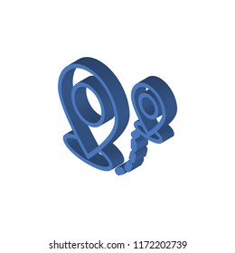 Destination isometric left top view 3D icon