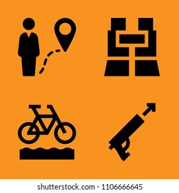 destination, lifestyle, underwater and water icons set. Vector illustration for web and design