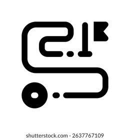 destination line icon. Clean and minimalist vector icon for websites, mobile apps, presentations, and logos. Fully scalable and customizable for any project.