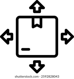 destination line icon illustration vector