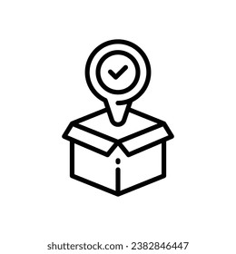destination line icon. vector icon for your website, mobile, presentation, and logo design.