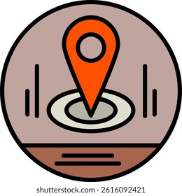 Destination Line Vector Icon Design