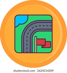 Diseño de icono de Vector de línea de destino