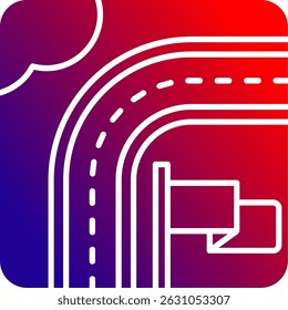 Design de ícone de vetor de Linha de Destino