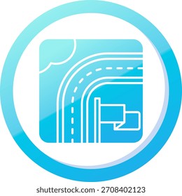Destination Line vector Icon Design