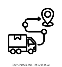 Destination Line Vector Illustration On White Background.