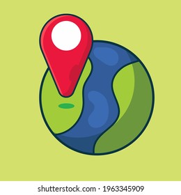 símbolo de concepto de ubicación de destino ilustración vectorial aislada 