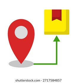 Locación de destino en Vector sobre fondo blanco