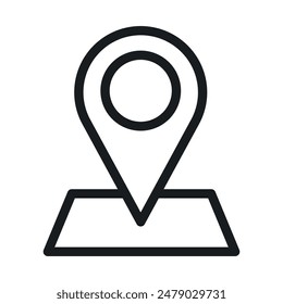 signo de puntero o pin del mapa del localizador de destino