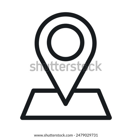 destination locator map pin or pointer sign