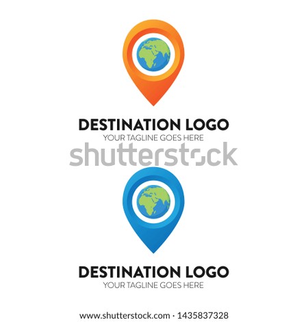 Destination Logo Design Vector Template