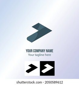 destination logo, with a gradient color concept that is so elegant 