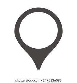 Destination Map minimal Marker icon, Pin symbol, Location icon isolated on white background. Simple locator pointer
