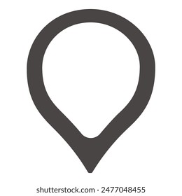 Destination Map minimal Marker icon, Pin symbol, Location icon isolated on white background. Simple locator pointer