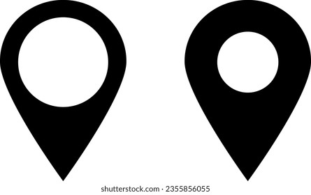 Icono de marca de destino aislado en fondo blanco. Ilustración vectorial