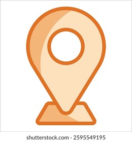 Destination Marker Icon Element For Design