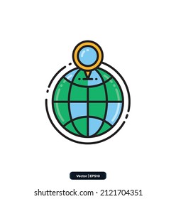 destination marker icon. map and navigation icons. Icons included Maps, location and navigation icons. Collection of high quality vector icons.