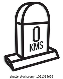 Destination MileStone - Illustration Icon as EPS 10 File