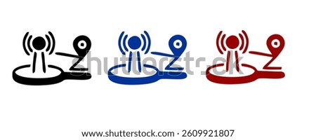 Destination Outline Icon Design illustration. Map and Navigation Symbol on White background