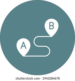 Destino, ruta, ruta, ab icono de imagen vectorial. También se puede utilizar para la navegación. Idóneo para aplicaciones web, aplicaciones móviles y medios impresos.