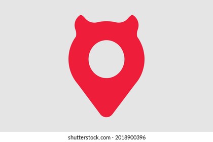 destination pin logo with tiger