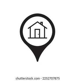 Zielpunkt, Vektorsymbol. Position in der Karte Tag Vektor-Zeichen. Navigationssymbol. Positionsmarkierungszeichen Geo-Ortszeichen-Symbol. EPS10 Vektor-Flachzeichen. Geolokations-Flachsymbol.