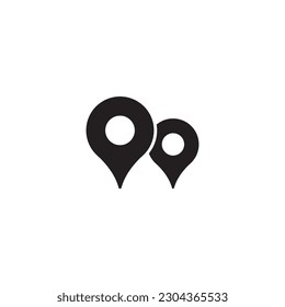 Icono de vector de punto de destino. Ubicación en el diseño de la etiqueta plana del mapa. Icono de navegación. Signo de marca de posición. Icono de punto de ubicación geográfica. Pictograma de símbolo plano de geolocalización. icono de interfaz de usuario de UX