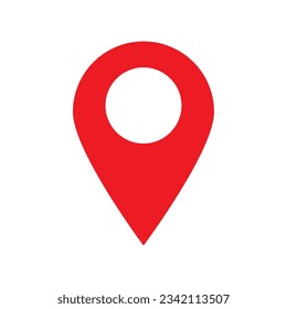 Destination red icon. Symbol for website design, logo, app, UI. Vector illustration, EPS10
