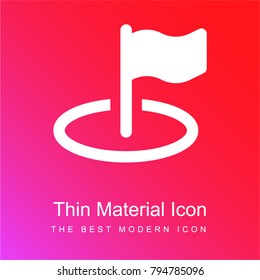 Destination red and pink gradient material white icon minimal design
