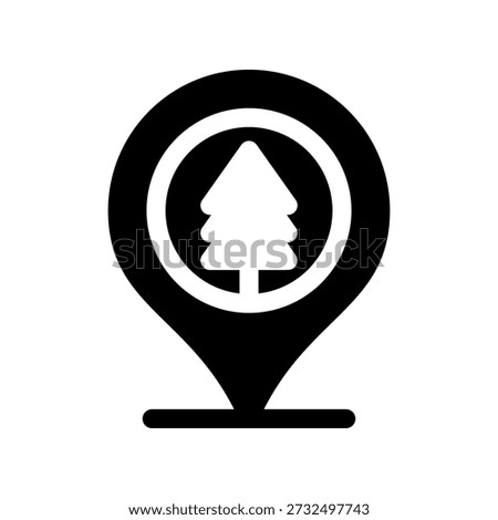 Destination solid line illustration of a road trip icon