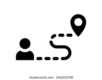 Destination user way route icon